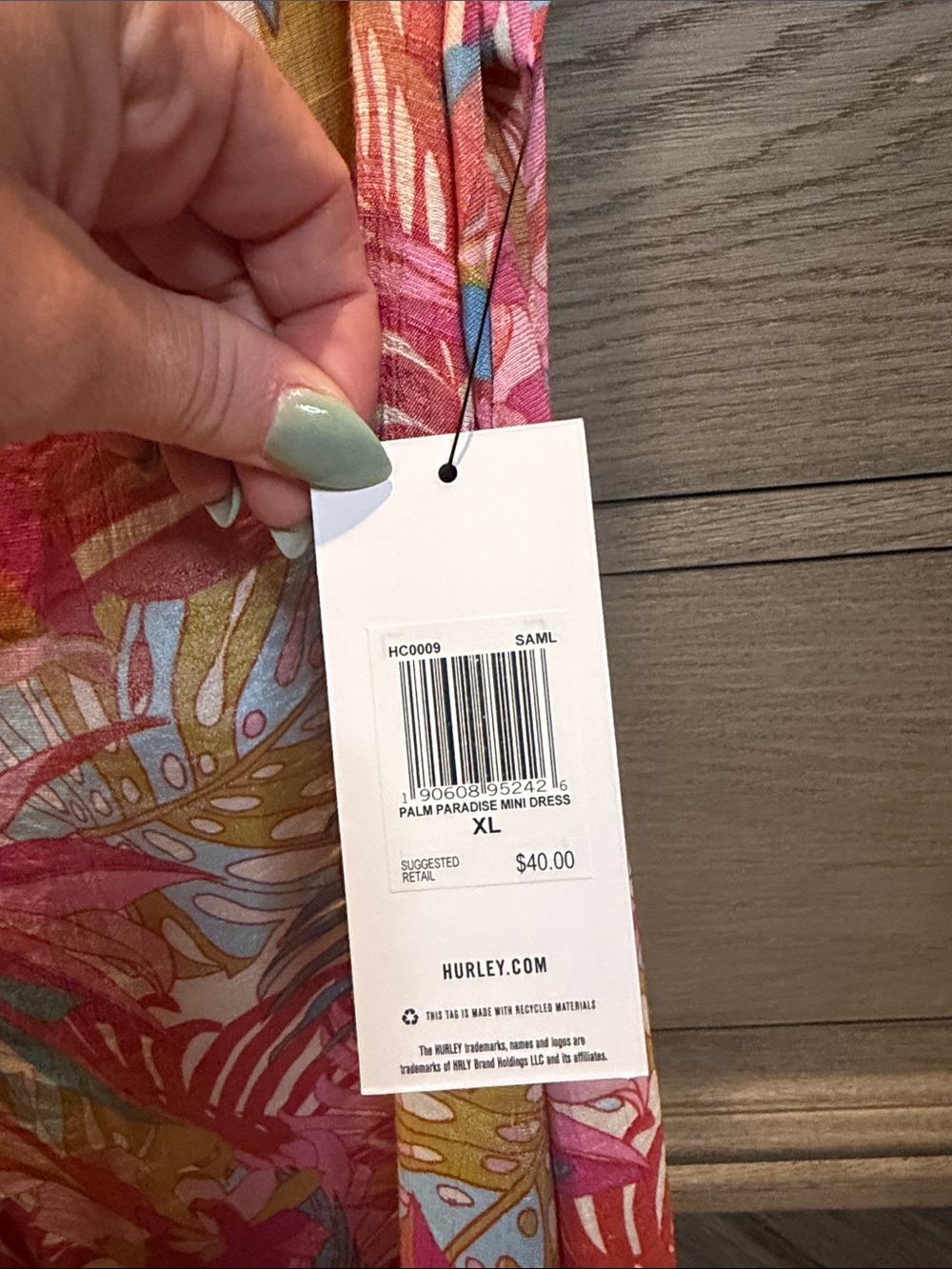 Hurley Pink Multi Tropical Floral One-Piece Tank - Picture 2 of 4